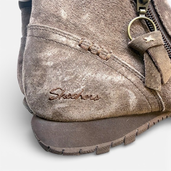 Skechers Relaxed Fit Air Cooled Memory Foam Brown Suede Ankle Boot Size 9 - Picture 7 of 13